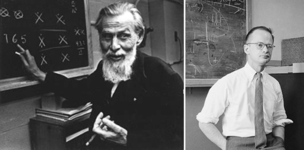 신경과학자 워런 맥컬록(왼쪽)과 수학자이자 논리학자 월터 피츠(오른쪽). 이들이 고안한 'MP 뉴런'은 생물학적 뉴런을 모사한 최초의 인공 뉴런 모델이었다. / 왼쪽 사진=alchetron.com, 오른쪽 사진=Science Source<br>